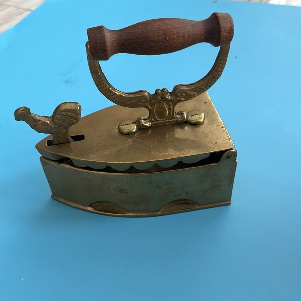 Decorative brass vintage retro iron